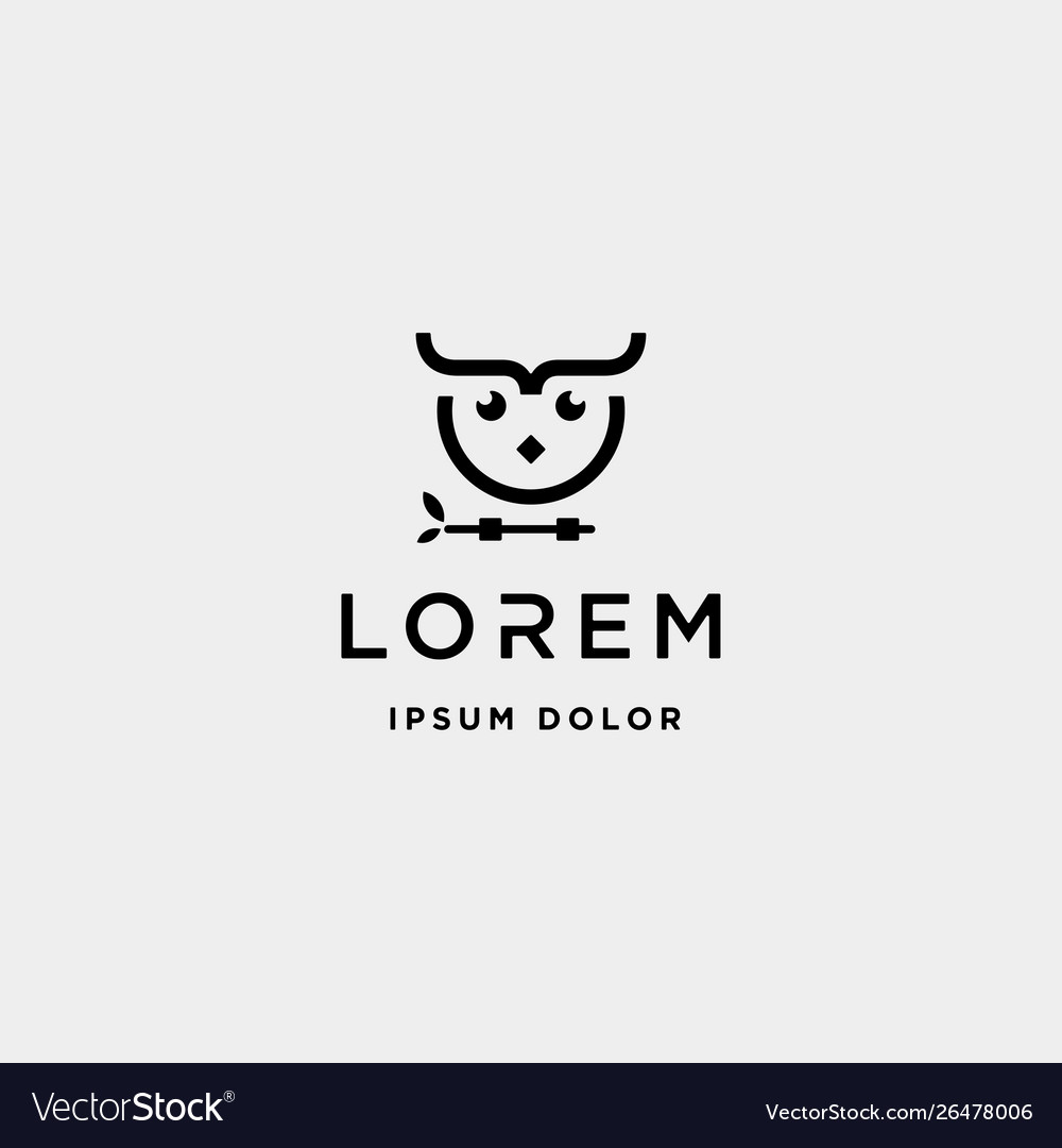 Codierung Eule Logo Design Vogelcoder Symbol vector image Codierung Eule Logo Design Vogelcoder Symbol