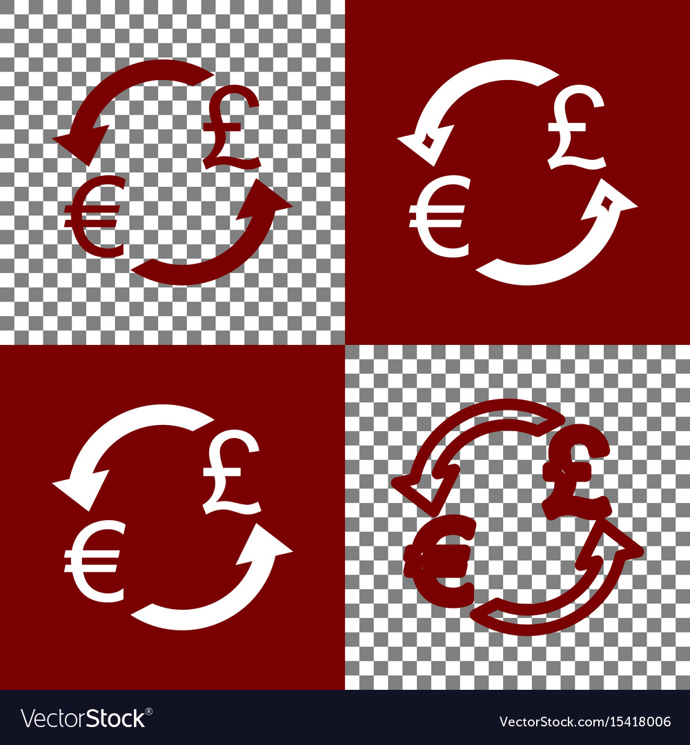 Currency Exchange Sign Euro And Uk Pound Vector Image