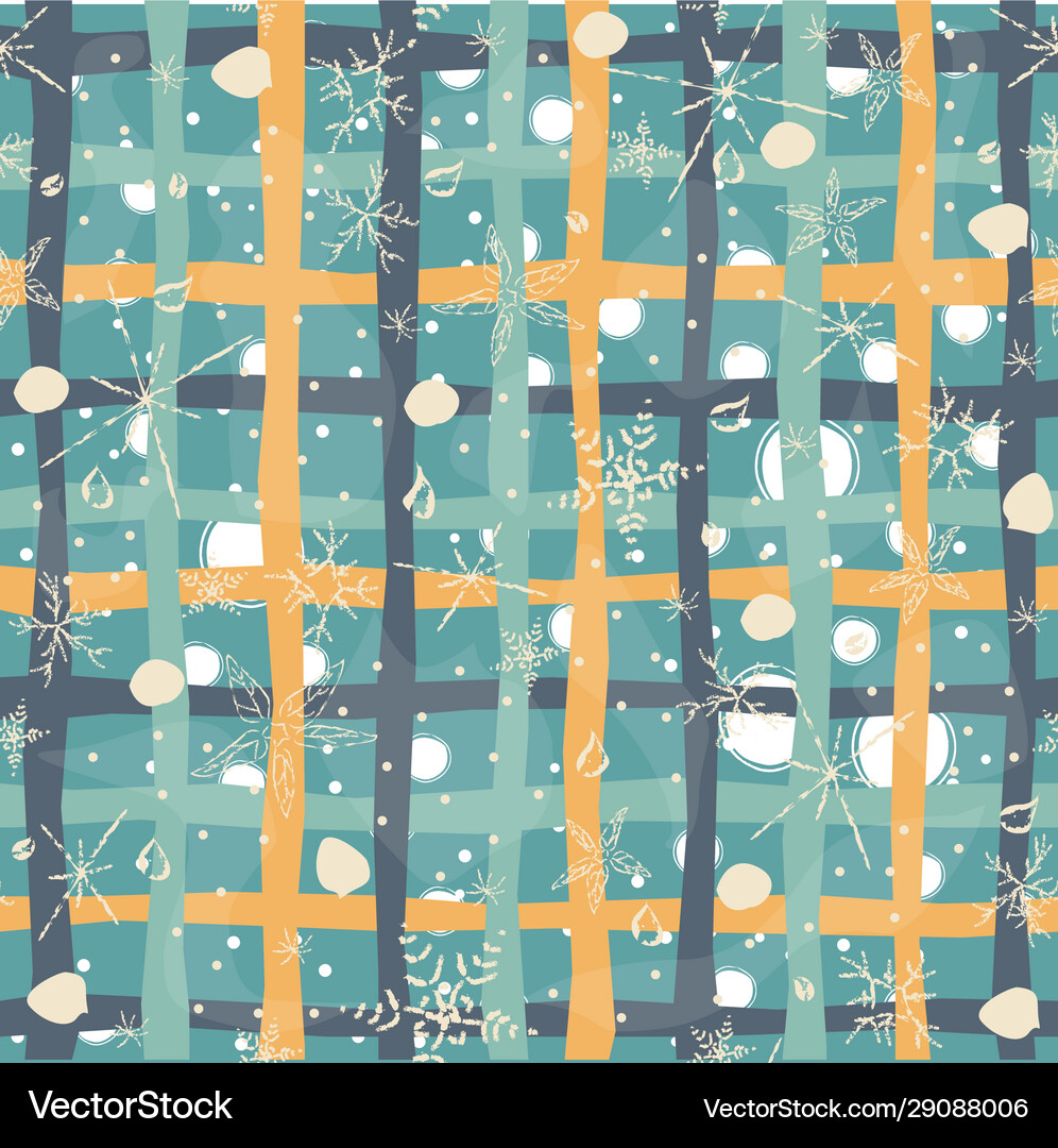 Cute hand drawn winter pattern seamless Royalty Free Vector