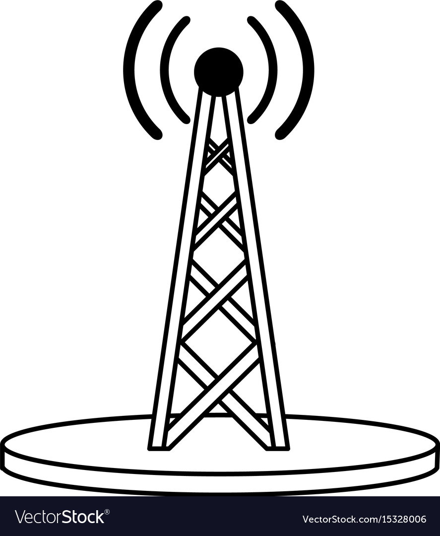 Electronic signal antenna Royalty Free Vector Image