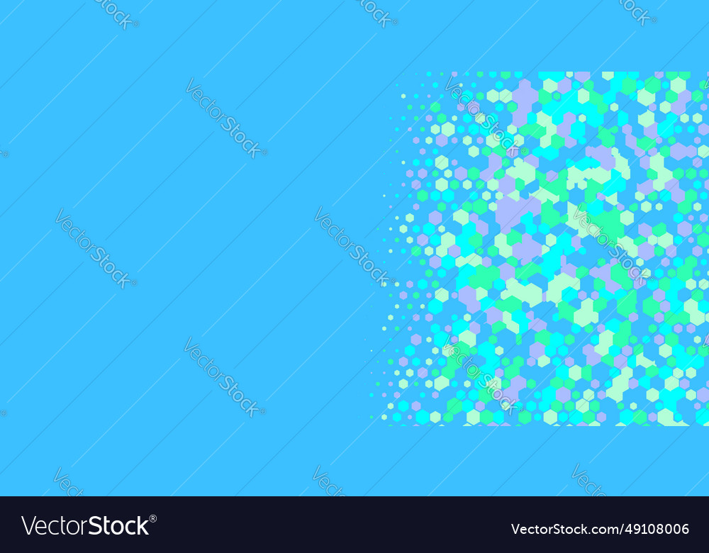 Geometric multi size hexagon with color