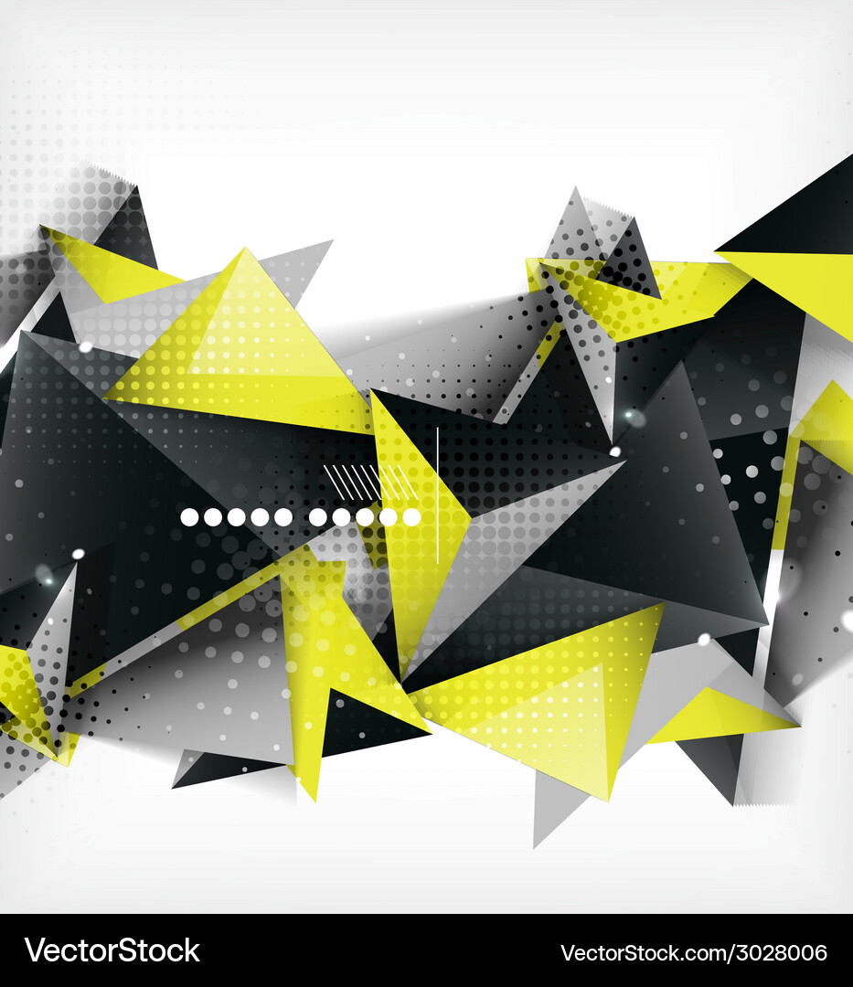 Geometric triangle 3d design abstract background Vector Image