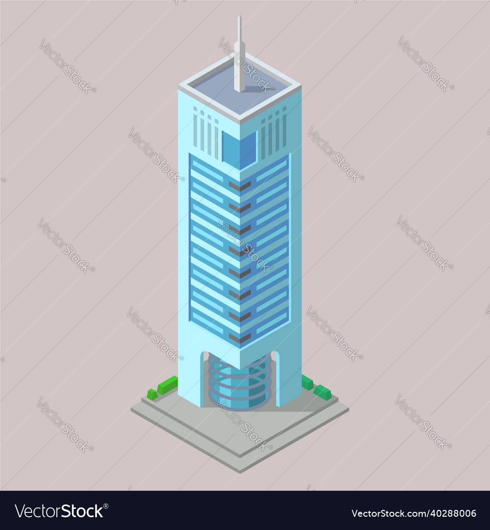Modern building skyscraper high business Vector Image