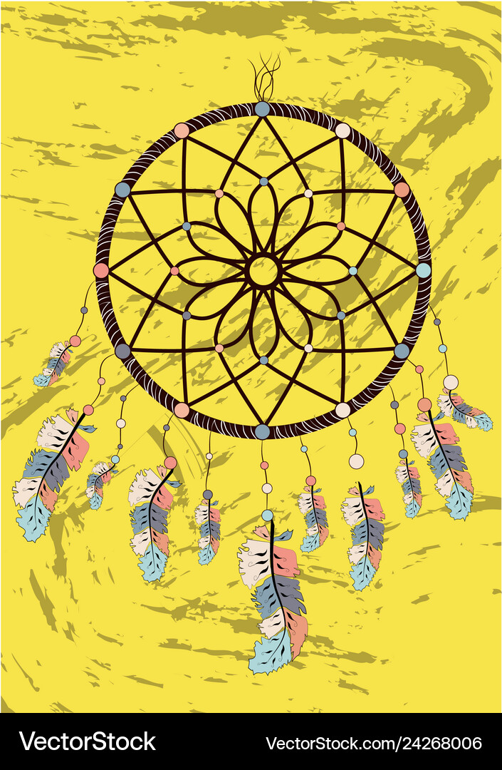 Native american indian dream catcher traditional Vector Image