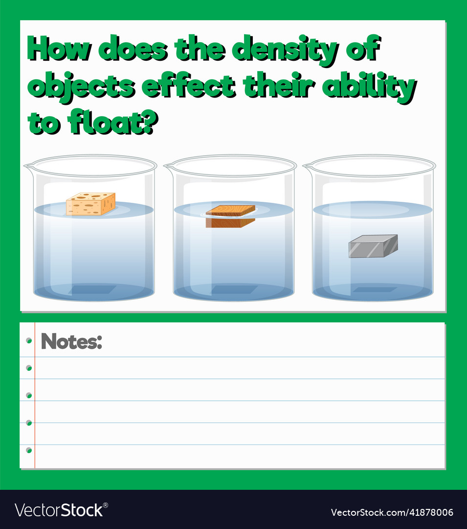 Science experiment log worksheet of object effect