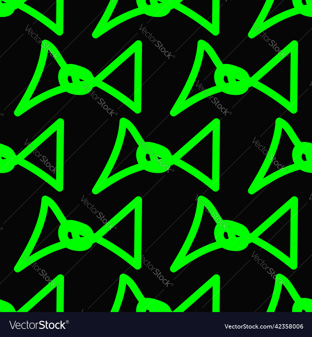 Seamless pattern with repeating bow drawn by hand Vector Image Seamless pattern with repeating bow drawn by hand