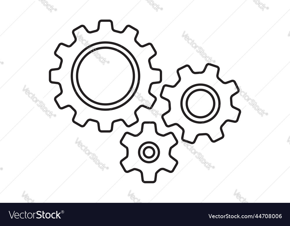 Setting icon with work cog gear element cogweel vector image Setting icon with work cog gear element cogweel