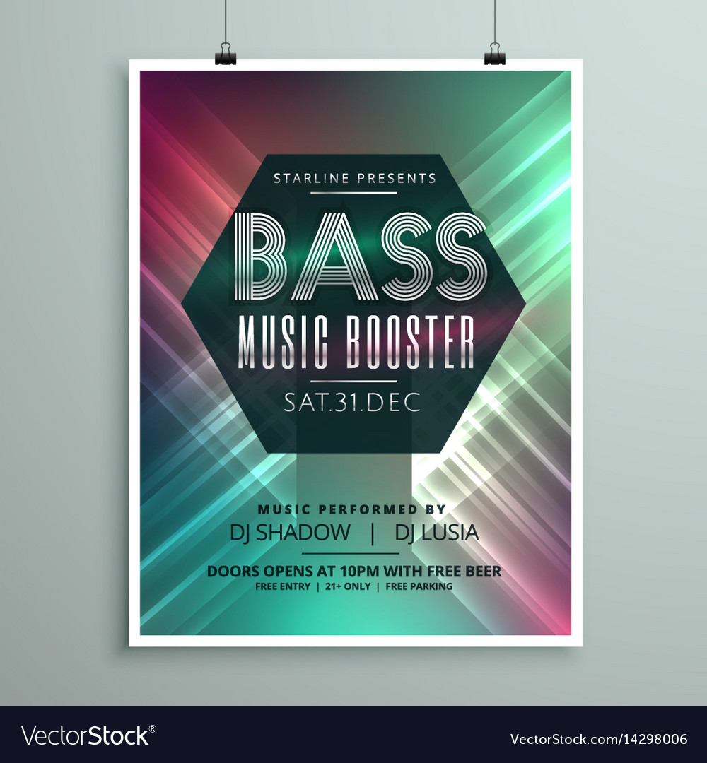 stylish music party event flyer brochure template music brochure template