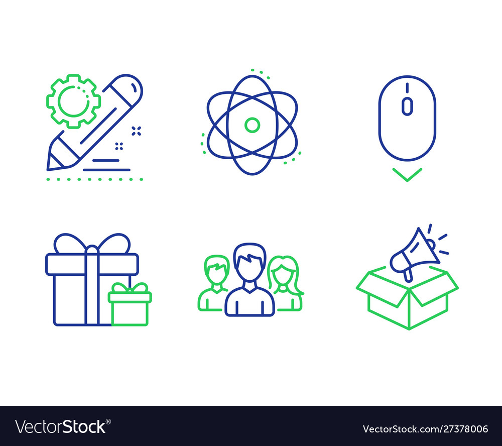 Surprise package project edit and scroll down vector image Surprise package project edit and scroll down