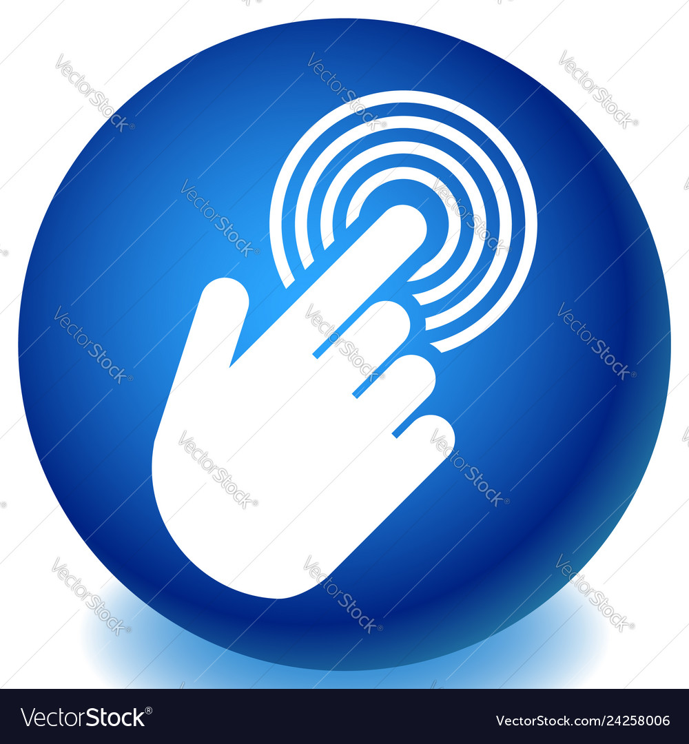 Tapping touchscreen on interface mobile phone icon Vector Image Tapping touchscreen on interface mobile phone icon