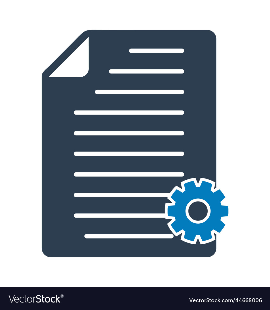 Technical document icon flat style eps vector image Technical document icon flat style eps