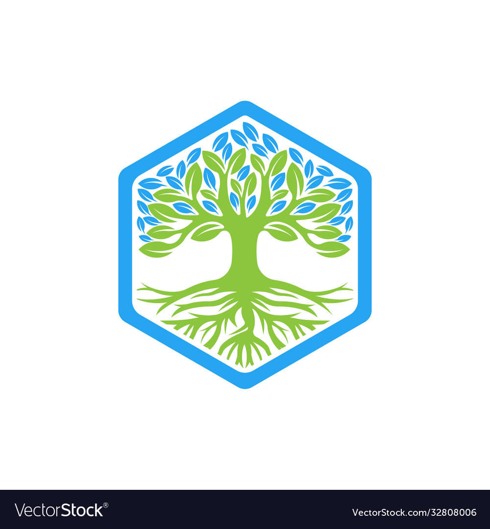 Tree logo design abstract logo in creative Vector Image