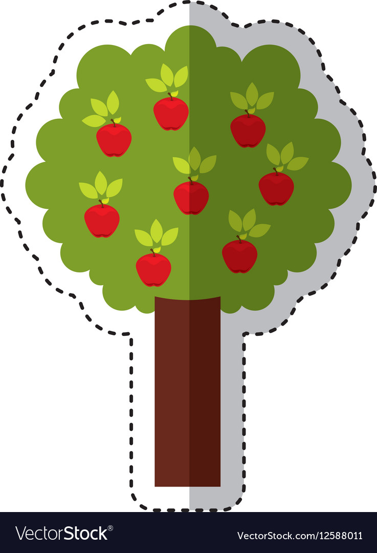 Apple tree isolated icon