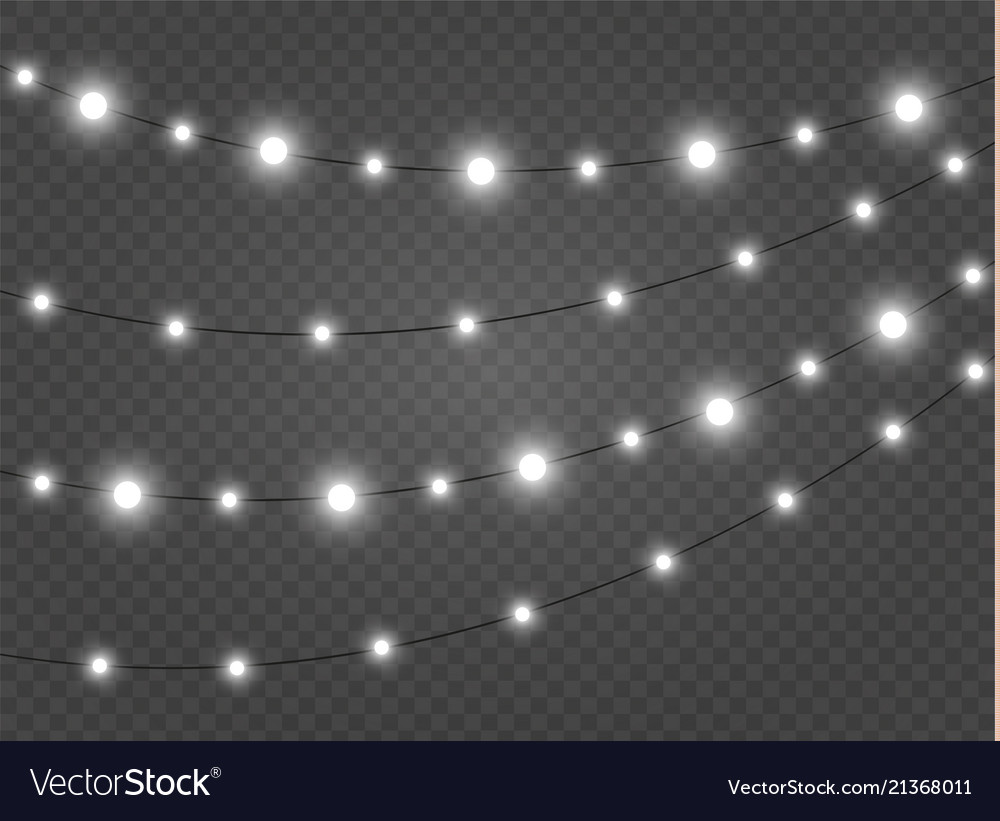 Christmas lights isolated realistic design