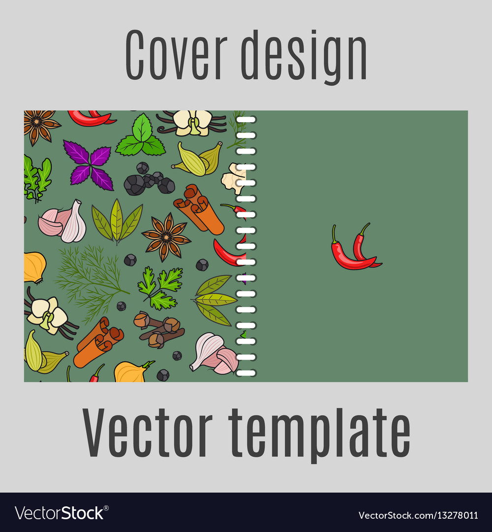 Cover design with spices pattern