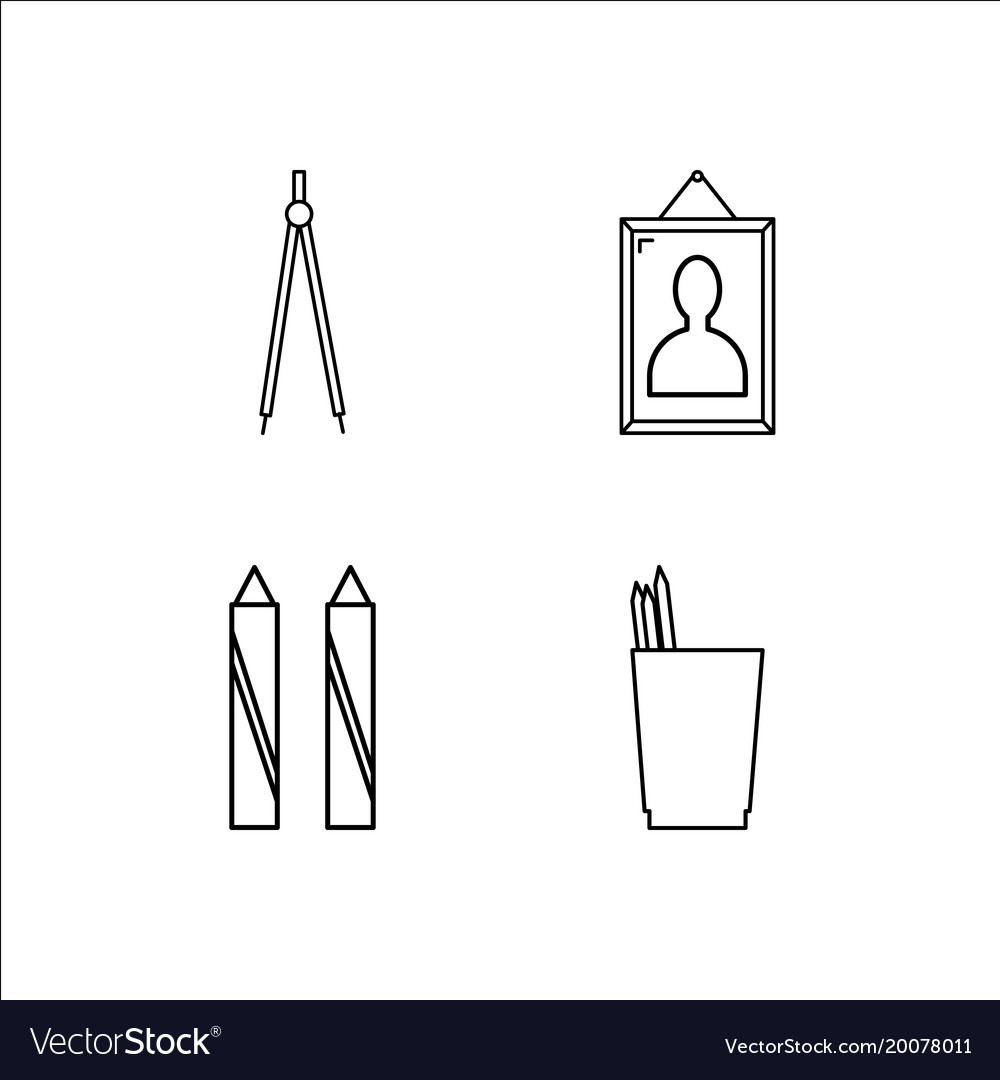 Design and studio simple linear icon setsimple