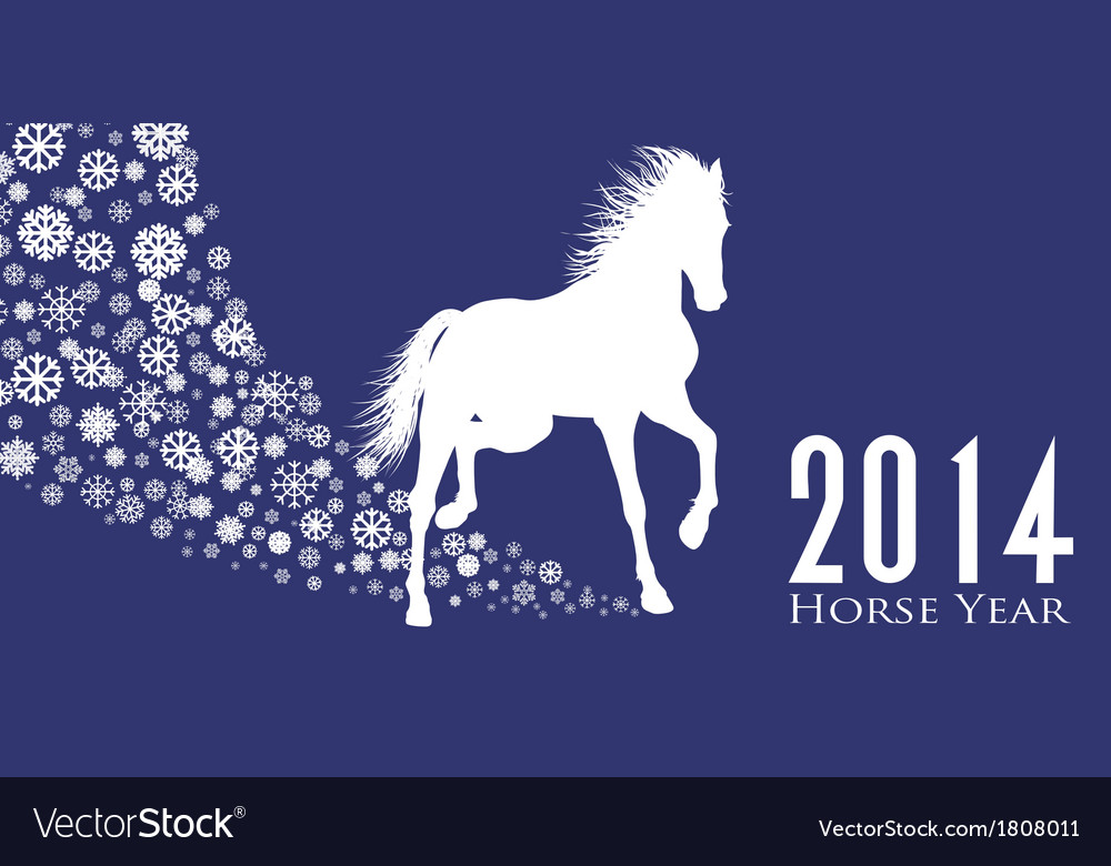 Horse year Royalty Free Vector Image - VectorStock