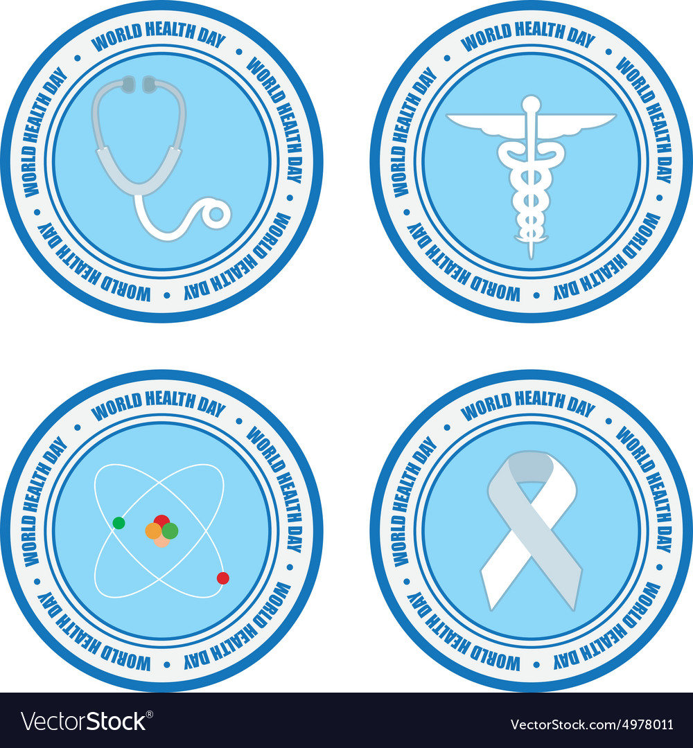 Set labels with text and elements for world health
