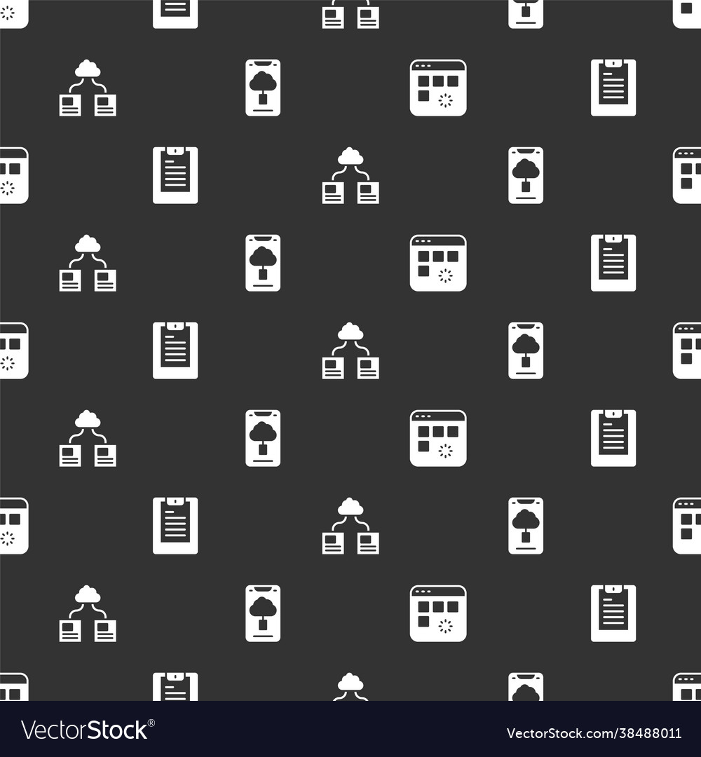 Set loading data window server report vector image Set loading data window server report