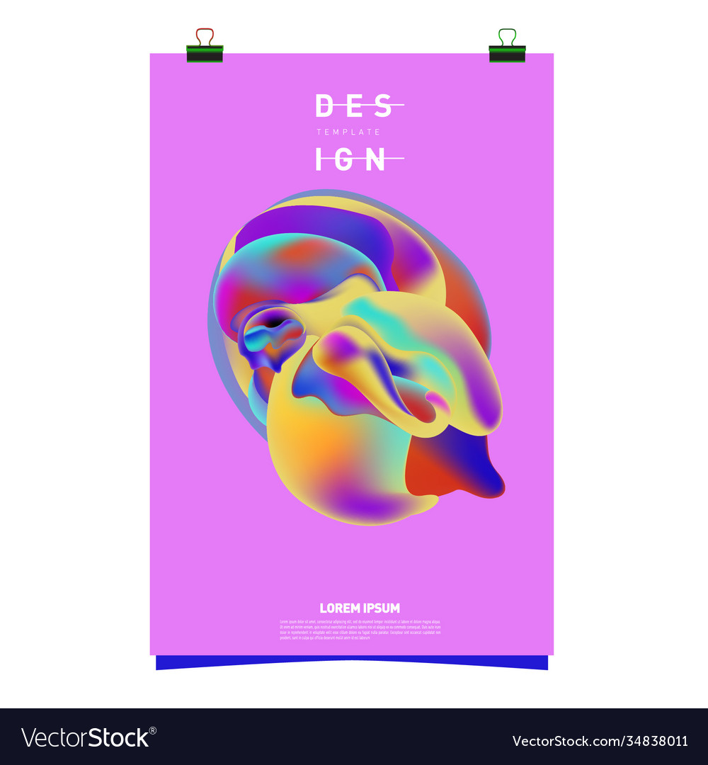 Simple abstract colorful fluid background