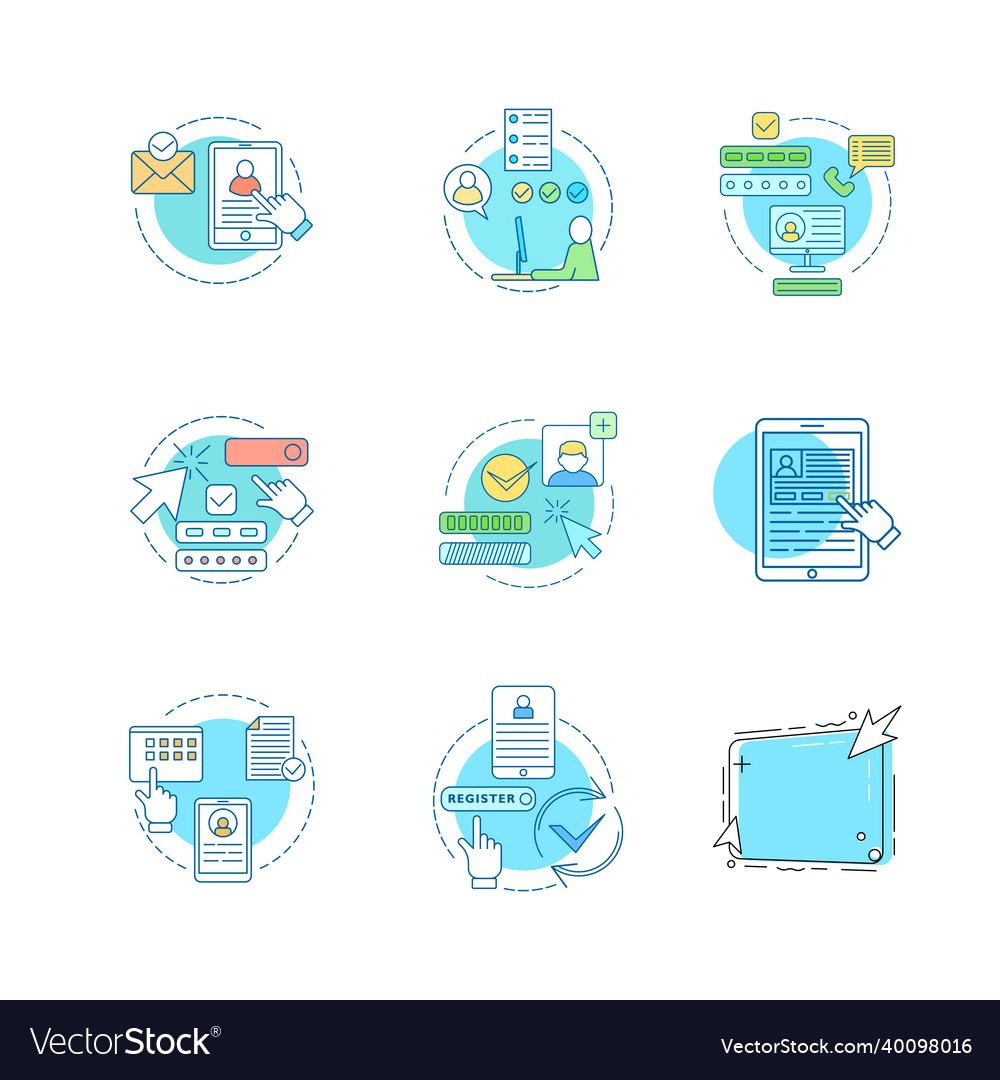 Account login line icon new user register Vector Image Account login line icon new user register