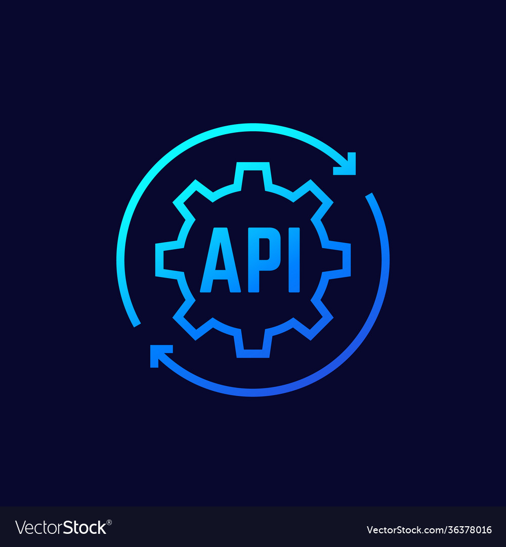 Api Technology Icon For Apps And Web Royalty Free Vector