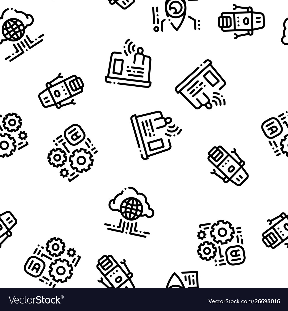 Artificial intelligence seamless pattern