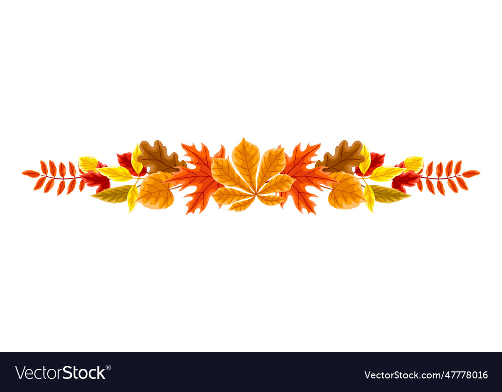 Background with autumn leaves vector image Background with autumn leaves