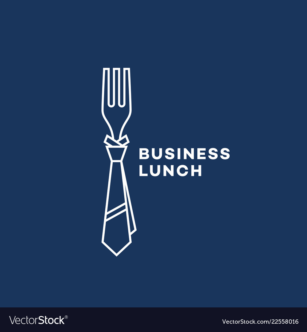 Business lunch logo vector image Business lunch logo