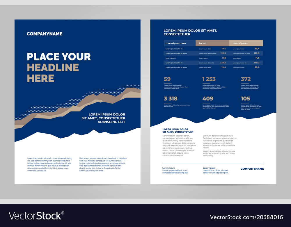Data layout template design Royalty Free Vector Image