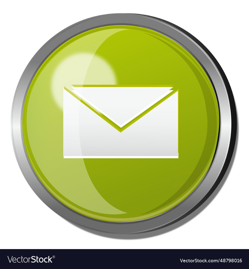 Email round metal button