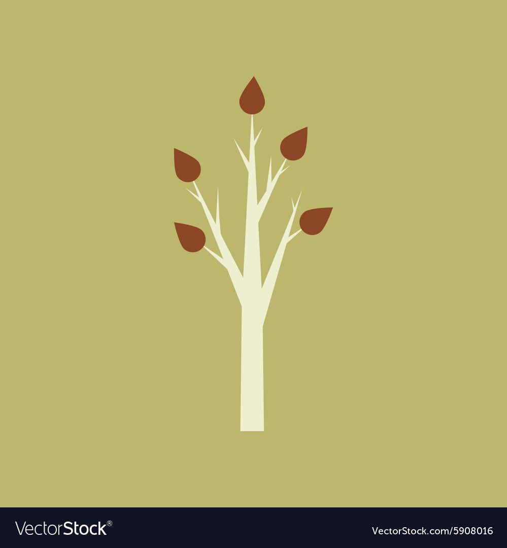 Flat with shadow icon and mobile application tree