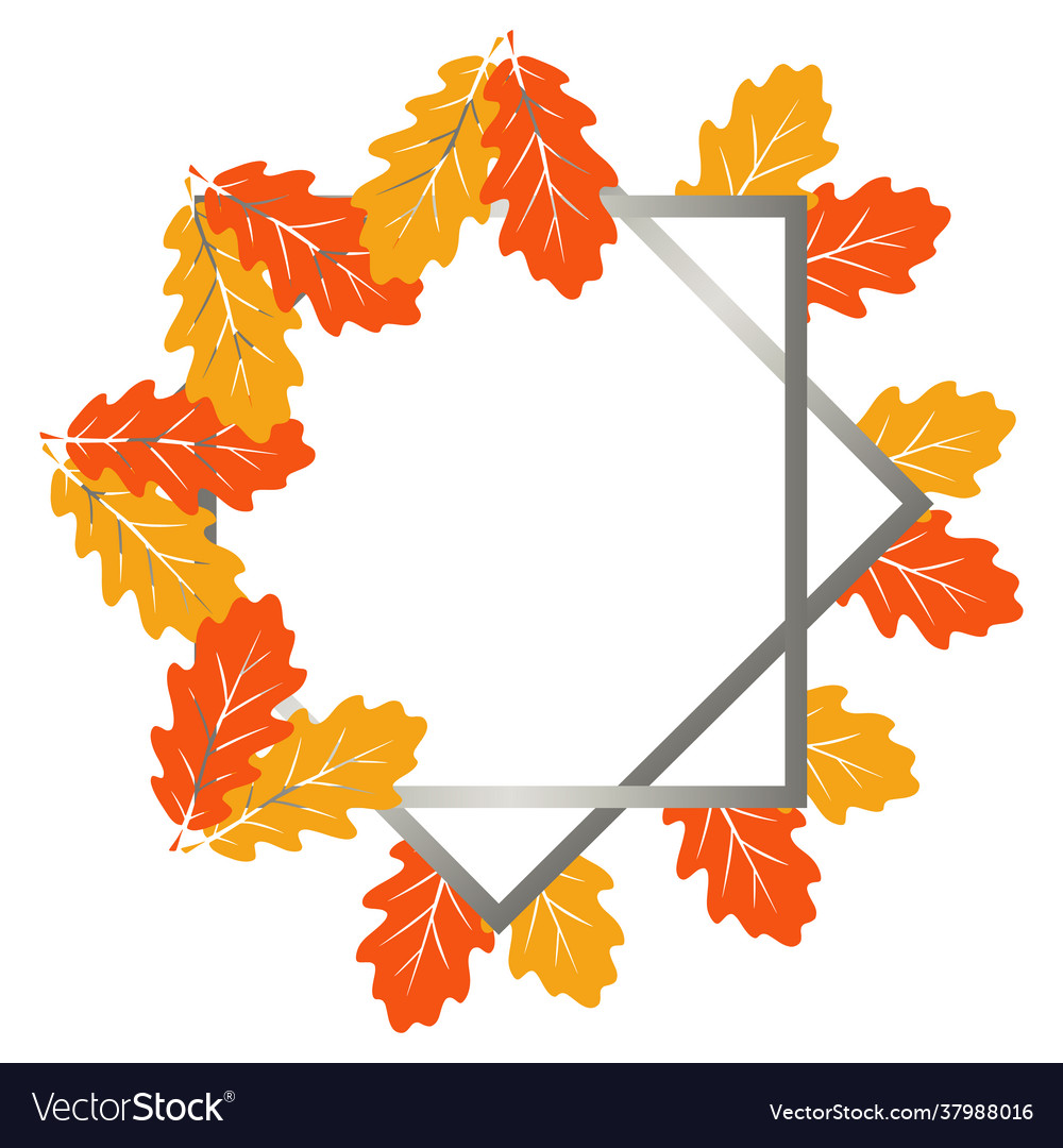 Frame for text design with leaves