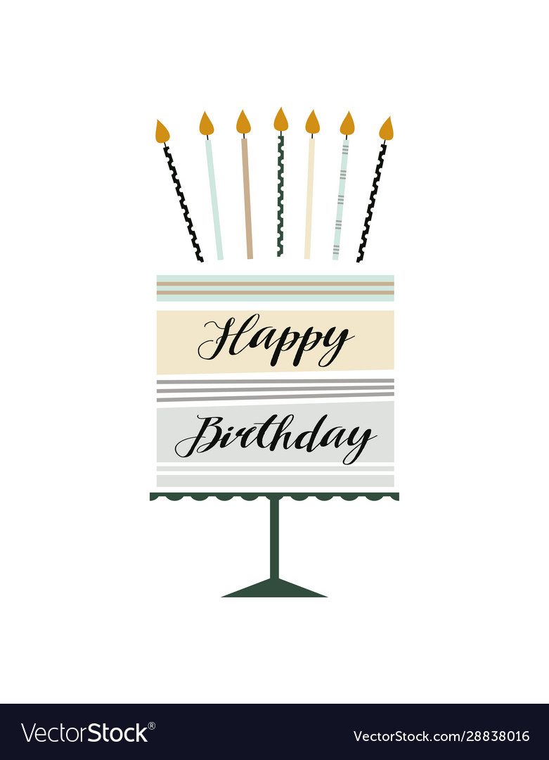 Happy Birthday Cake Greeting Card