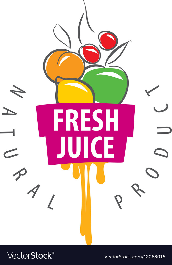 Logo of fresh juice Royalty Free Vector Image - VectorStock