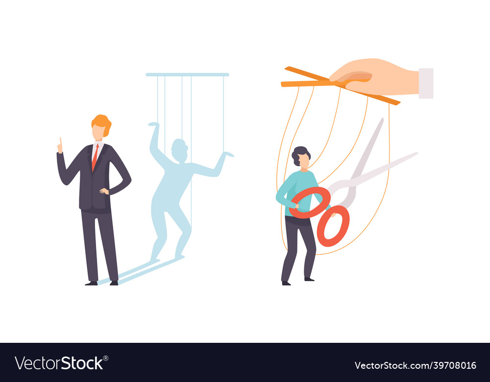 Manipulation of people with tiny man strings