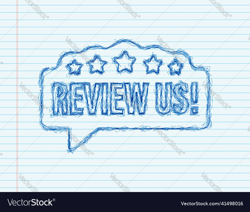 Review us sketch icon user rating concept