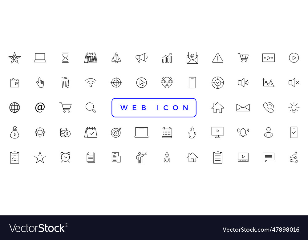 Web icon set website for computer