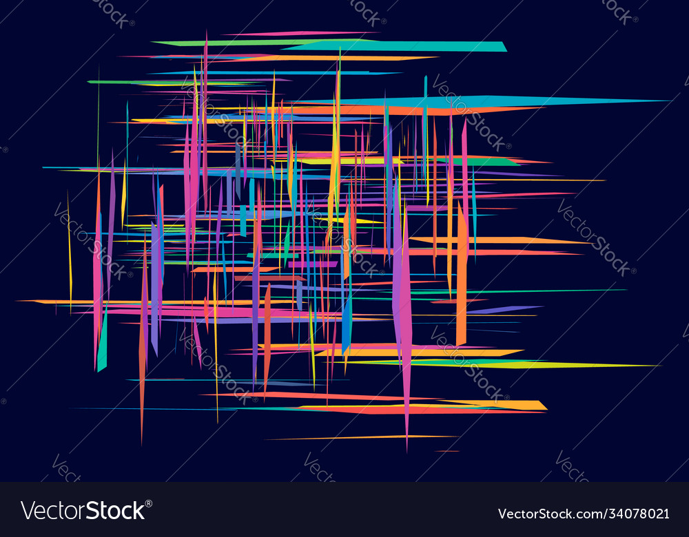 Abstrakte Kunst - zufällige Geometrie Formen generativ Vector Image Abstrakte Kunst - zufällige Geometrie Formen generativ
