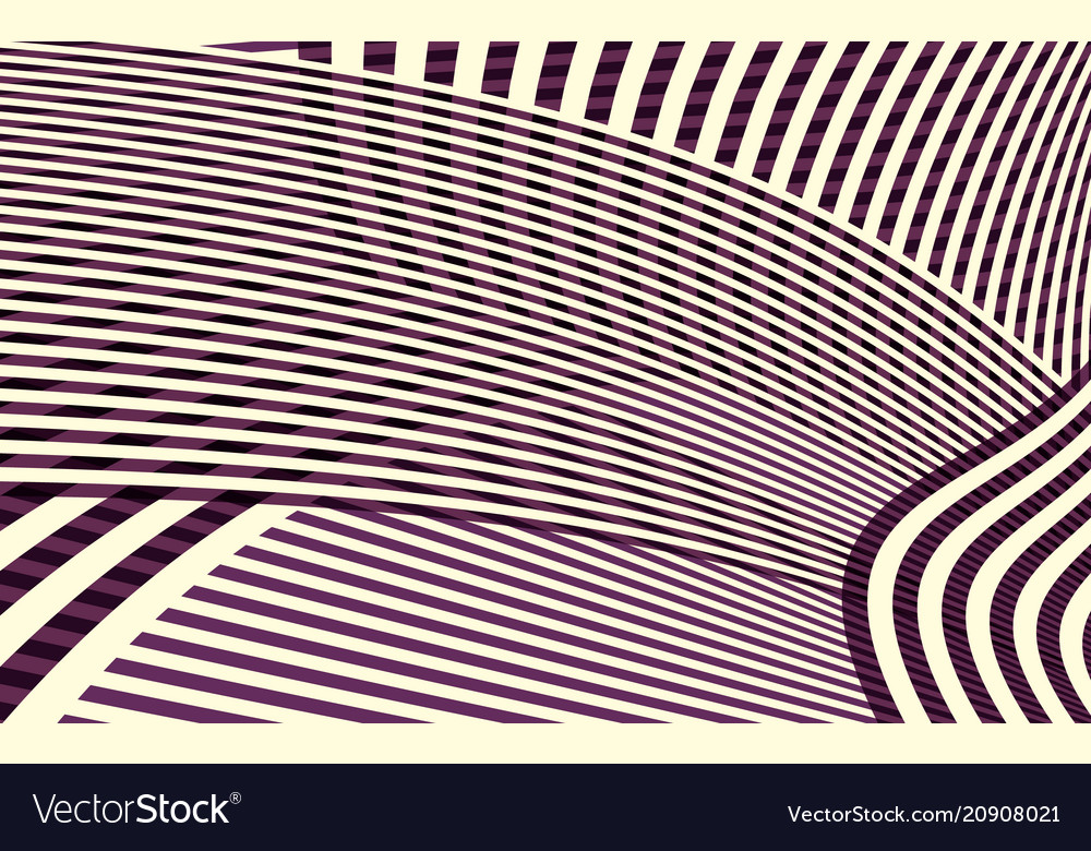 Abstraktes Kurvenstreifenmuster Vector Image Abstraktes Kurvenstreifenmuster