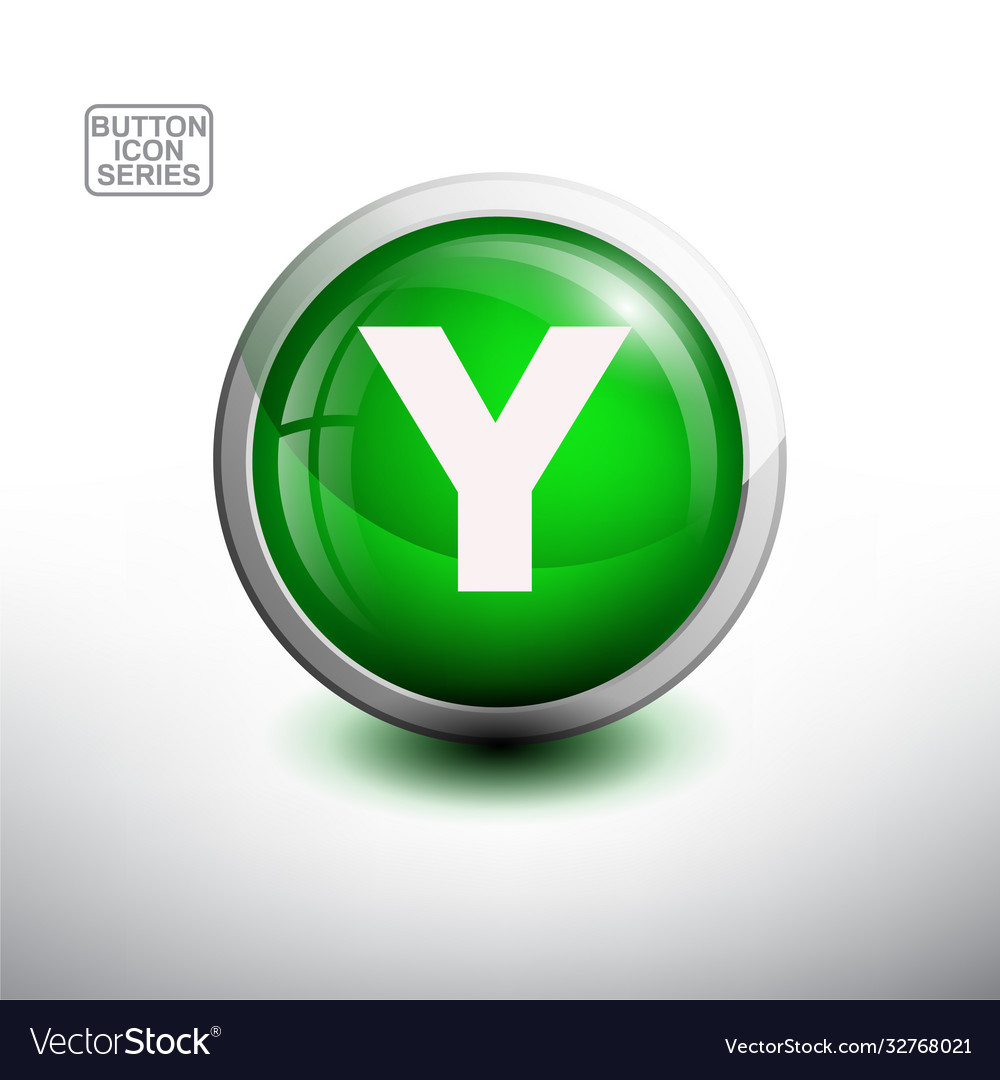 Alphabet in glossy button for web icon Vector Image Alphabet in glossy button for web icon