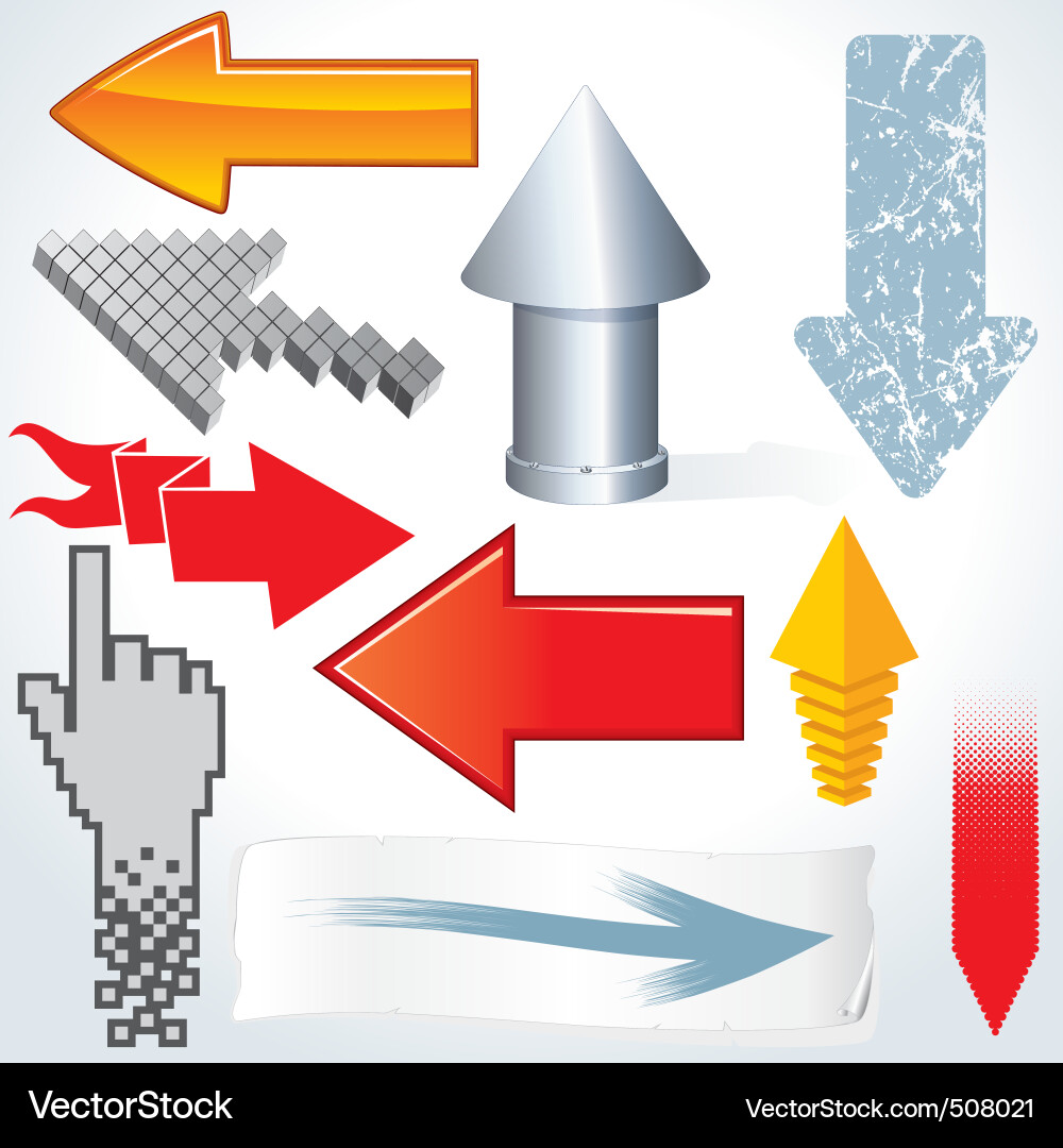Decorative arrows Royalty Free Vector Image - VectorStock