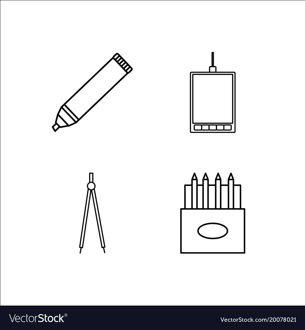 Design and studio simple linear icon setsimple