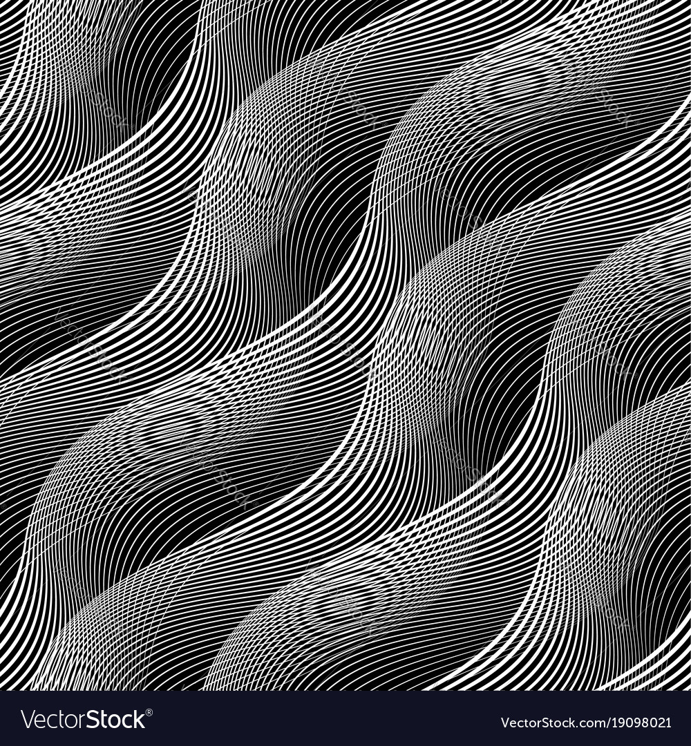 Design seamless monochrome waving pattern