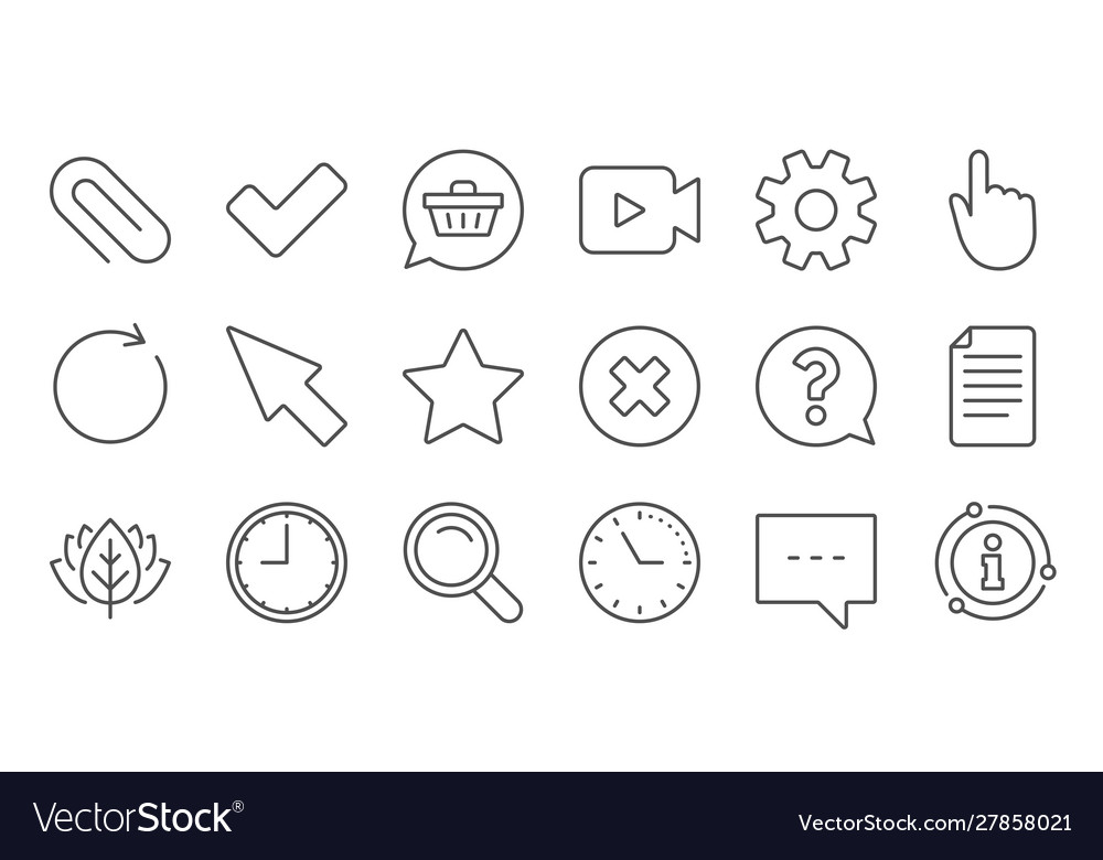 Document time and question mark line icons