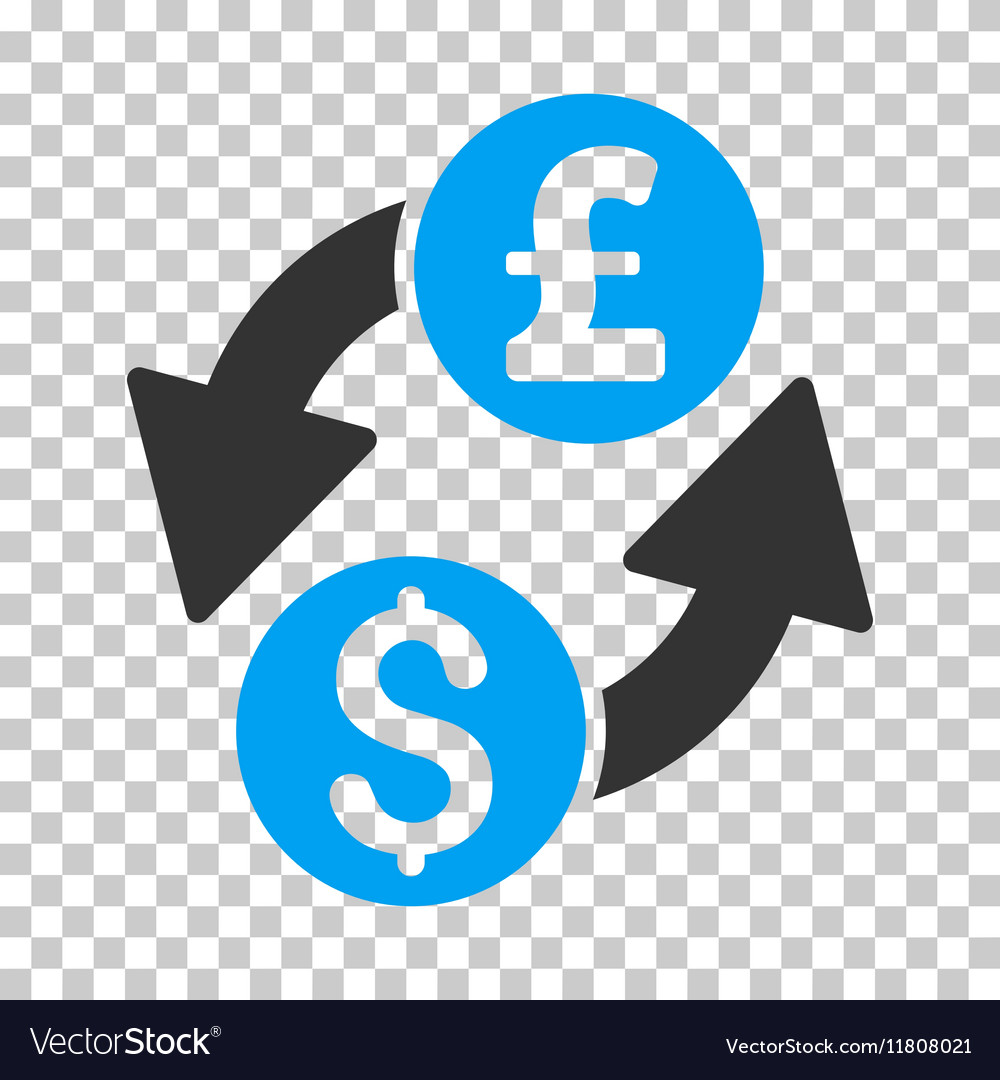 Dollar pound exchange icon Royalty Free Vector Image