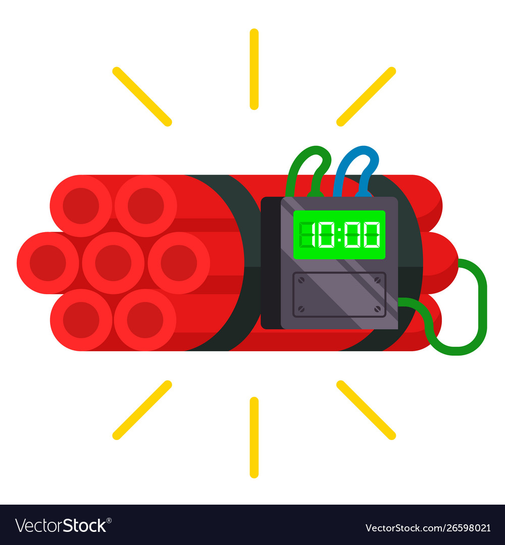 Dynamite sticks with a timer attached