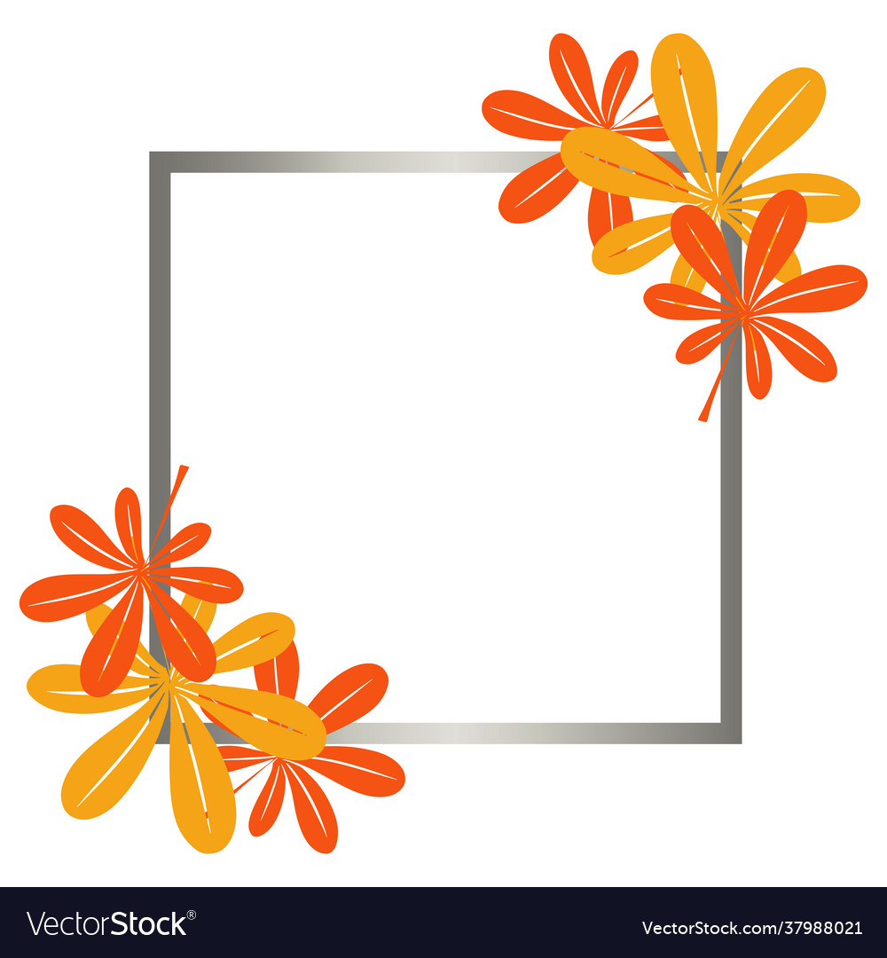 Frame for text design with leaves