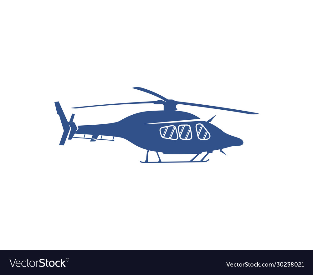 Helicopter logo design template silhouette Vector Image