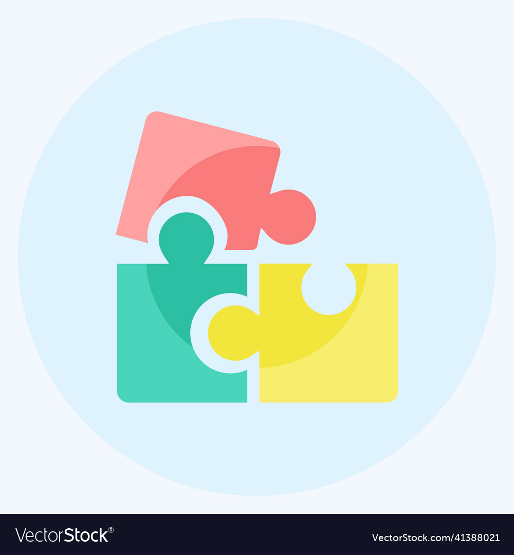 Icon puzzle game - flat style simple vector image Icon puzzle game - flat style simple